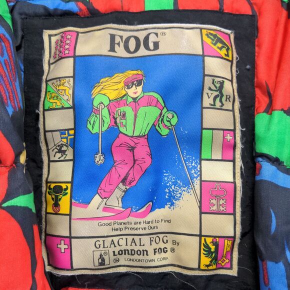 Glacial London Fog Men's Winter Snow Jacket Black Medium Button Front - Picture 9 of 14